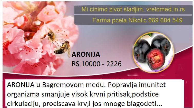 aronija vrelo med aronija u medu